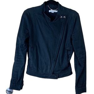 See by Chloe Black Cotton Moto Biker Jacket